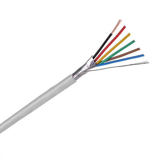 Cable de alarma de seguridad de 6 conductores, calibre 24 AWG, cable de control vertical, blindado en cobre para estaciones antirrobo de seguridad, sonido, telecomunicaciones e incendios.