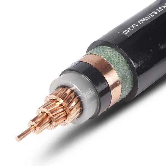 Conductor de cobre subterráneo, cable de alimentación de media tensión de 25 kV y 15 kV